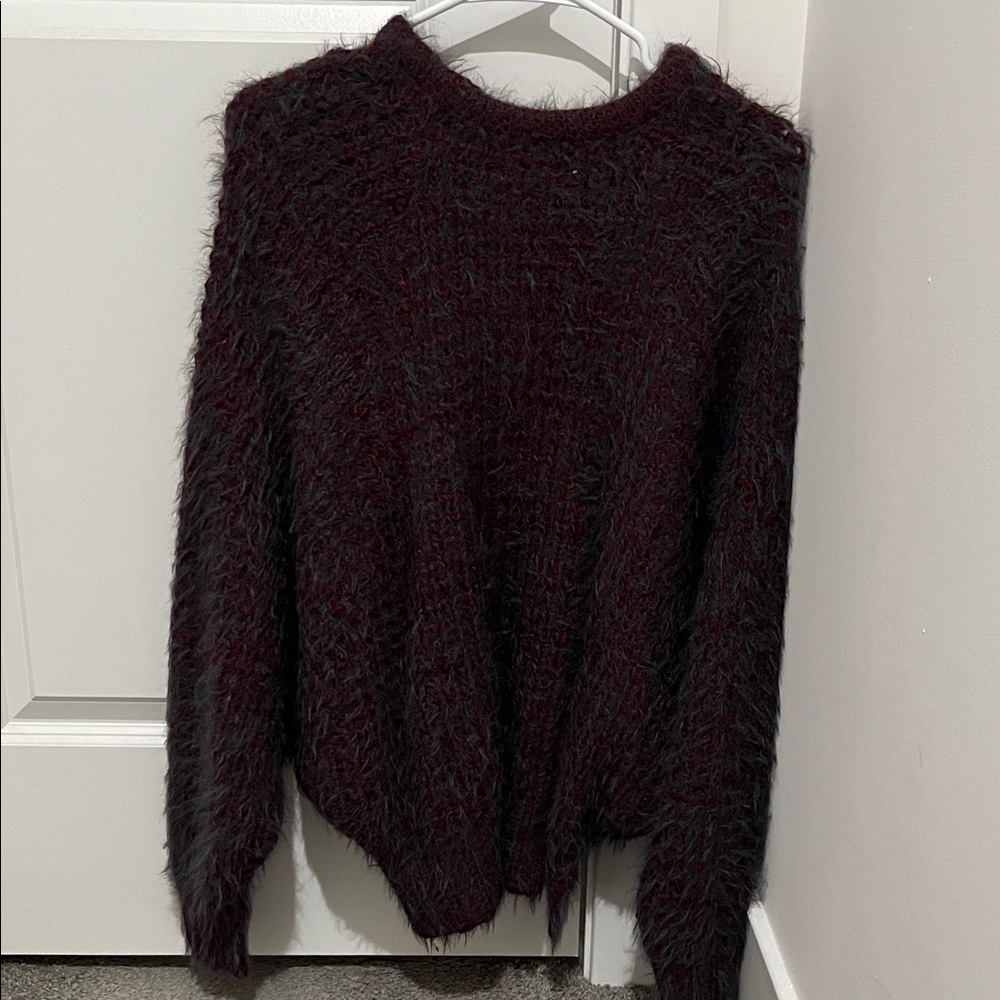 Urban Outfitters Deep Burgundy Fuzzy Sweater